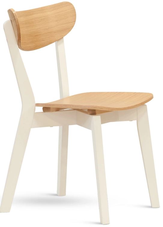 Jídelní židle NICO bílá / dub