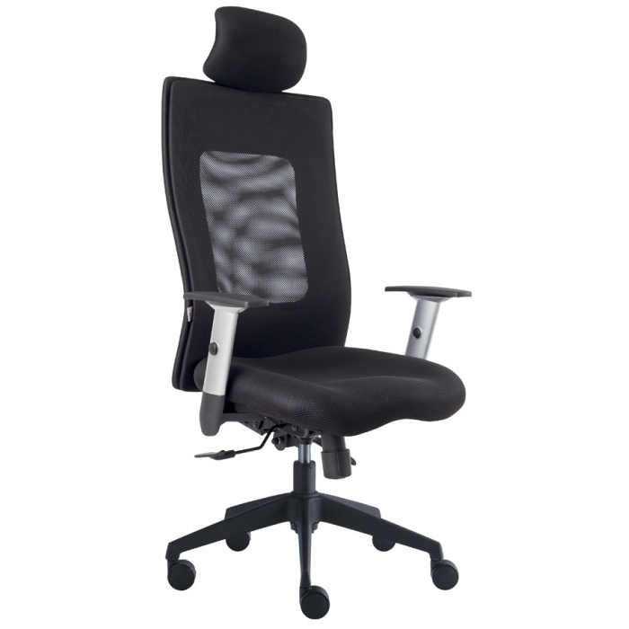 kancelářská židle LEXA s pevným PDH, područky, BLACK 27
