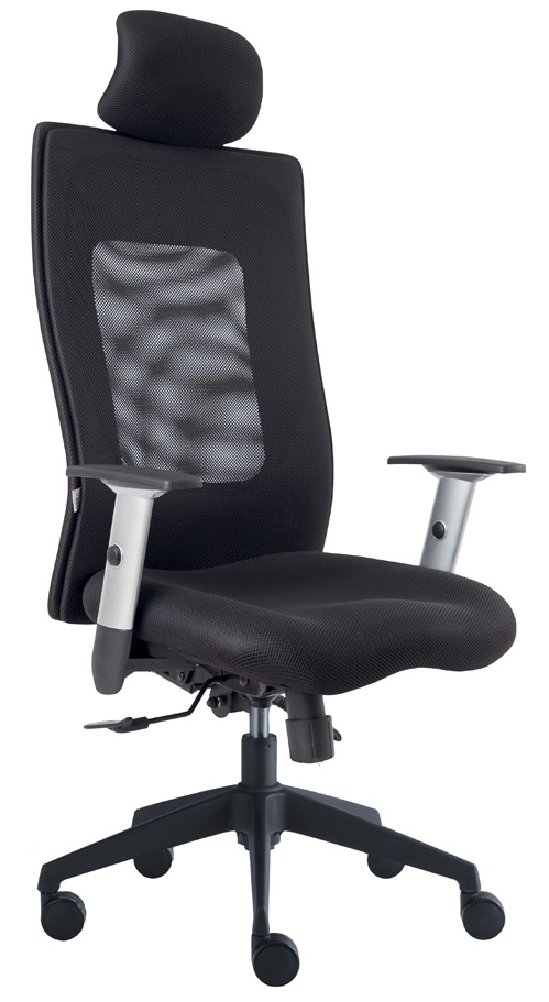 kancelářská židle LEXA s pevným PDH, područky, BLACK 27 gallery main image