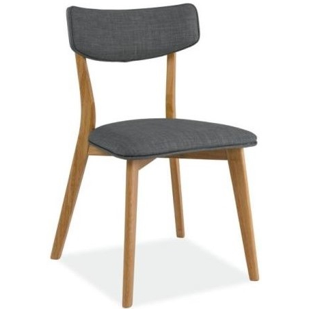 Jídelní židle čalouněná KARL dub / šedá