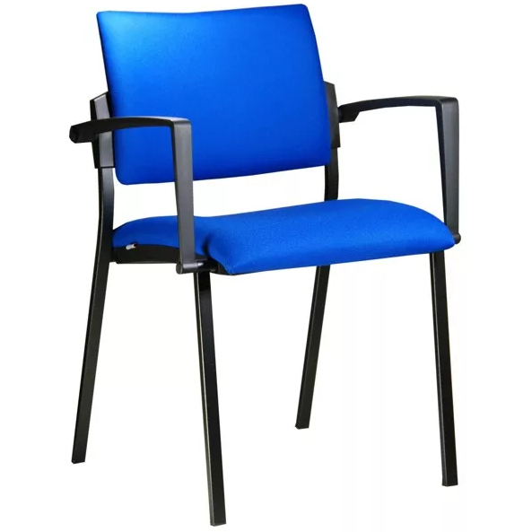 konferenční židle SQUARE, černý plast, modrá, č.AOJ1722