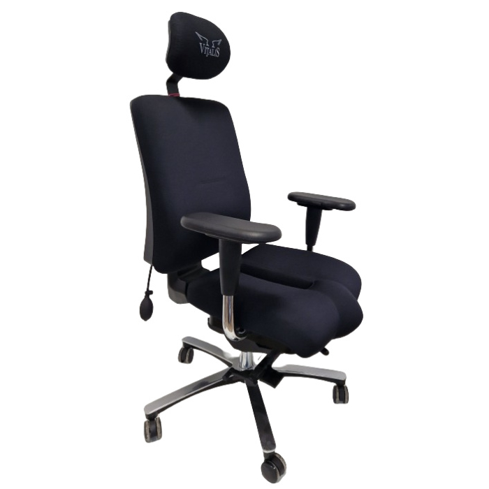 Kancelářská balanční židle VITALIS BALANCE XL AIRSOFT, černá, vzorkový kus BRATISLAVA