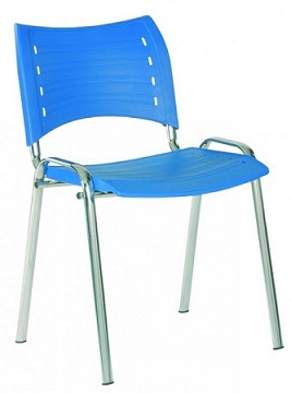 konferenčná stolička ISO 13 plast, kostra chrom