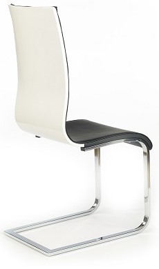 jídelní židle K104 bílá/černá eko kůže