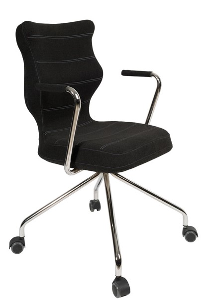 Entelo - Konferenční židle Slim na kolečkách, s područkami, do kanceláře nebo konferenční místnosti.