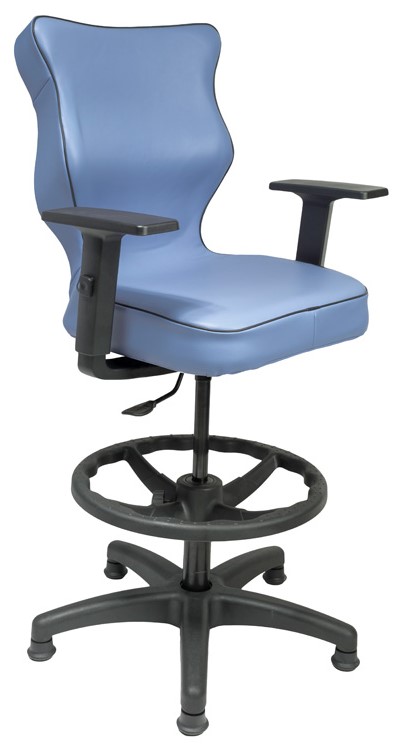 Entelo, židle Pro Uni v nehořlavé kožence, s opěrným kruhem a područkami