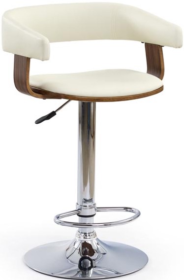 barová židle H12 Halmar zajímavý design barva ořech/krémová