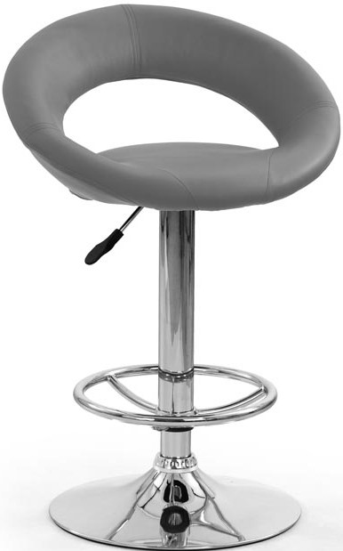 barová stolička H15 šedá halmar moderní design eko kůže