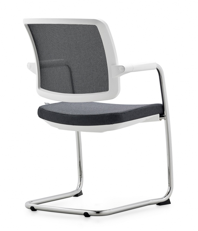 konferenční židle Flexi FX 1161 od RIM bílé provedení čalouněný sedák síťovaný opěrák