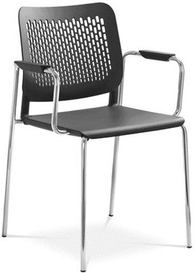 Konferenční židle 170-N4/B s područkami