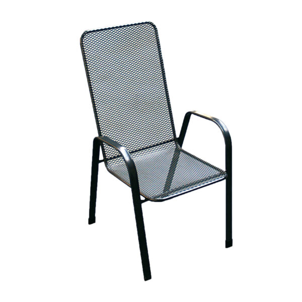 zahradní židle kovová SÁGA vysoká U000