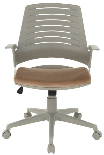 Kancelářská židle, šedá/ hnědá, DARIUS