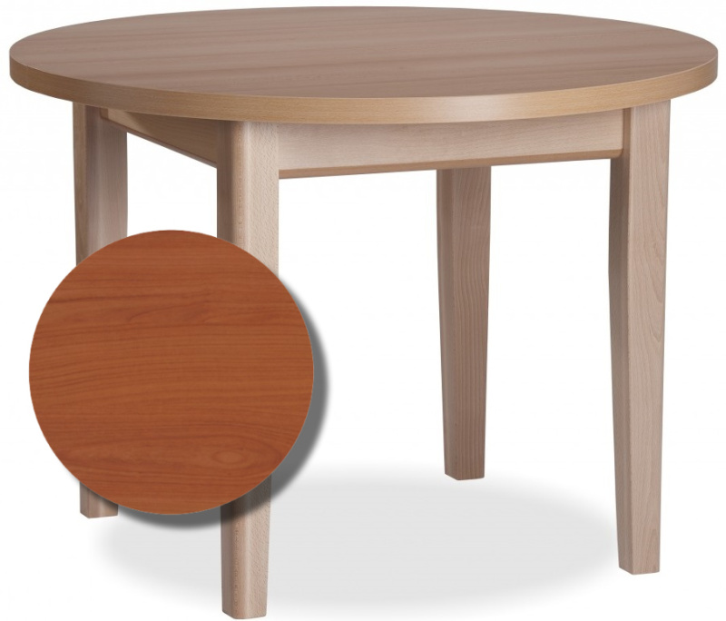 jídelní stůl MAX kulatý, třešeň, 105x77 cm