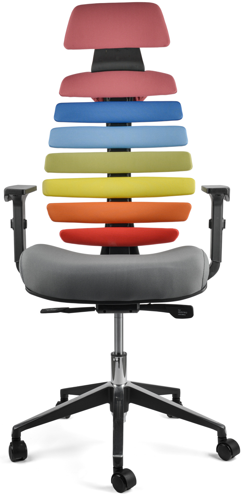 Kancelářská židle FISH BONES PDH čakrové barvy
