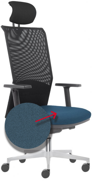 Kancelářská židle Reflex C CR+P, černo/modrá, poslední kus PRAHA