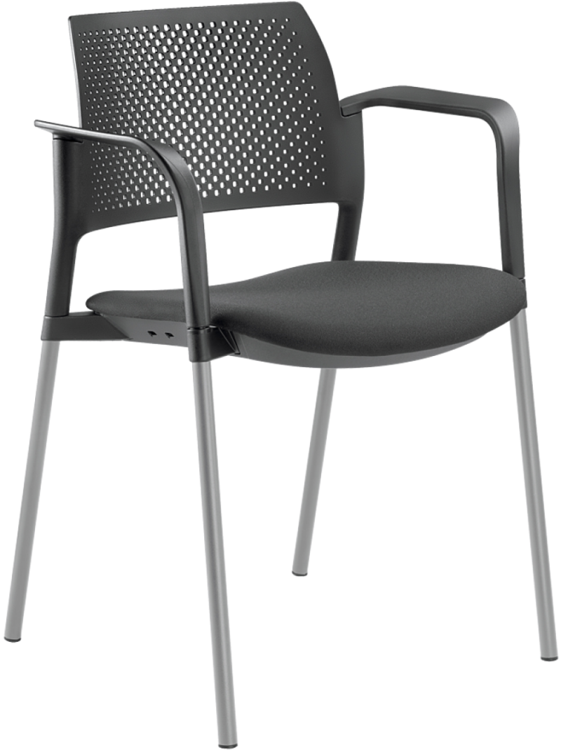 konferenční židle DREAM+ 100BL-N2,BR, kostra šedá