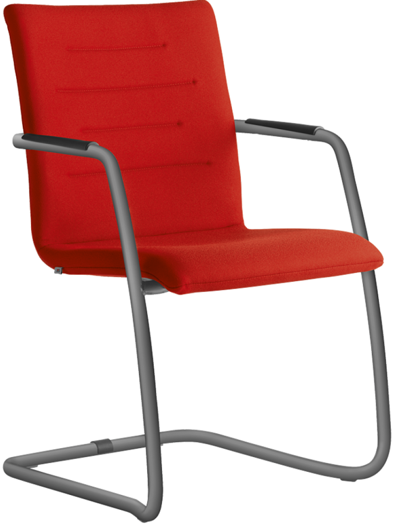 konferenční židle OSLO 225-Z-N2, kostra šedá