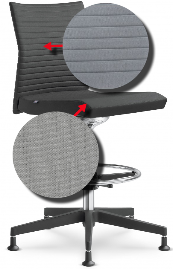 Konferenční židle ELEMENT 445, šedá Style/ Style Strip 