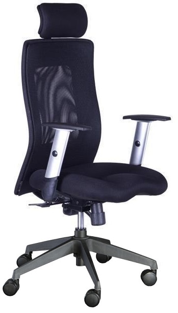 kancelářská židle LEXA XL+3D podhlavník, černá, č. AOJ1418