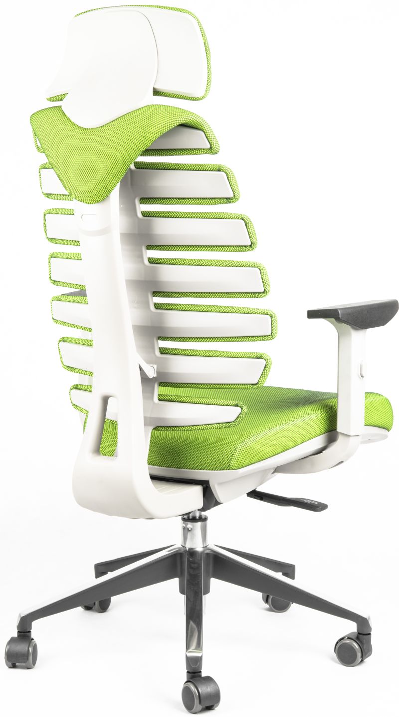 kancelářská židle FISH BONES PDH šedý plast, zelená SH06