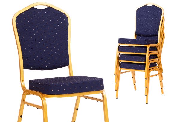 banketová židle Standard Line ST370 modro - zlatá