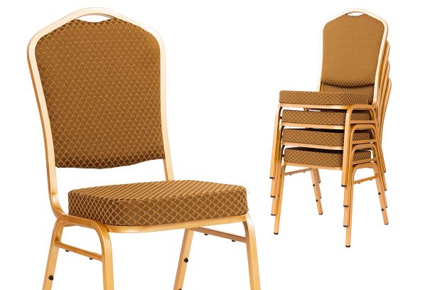 banketová židle Standard Line ST633 hnědo - zlatá
