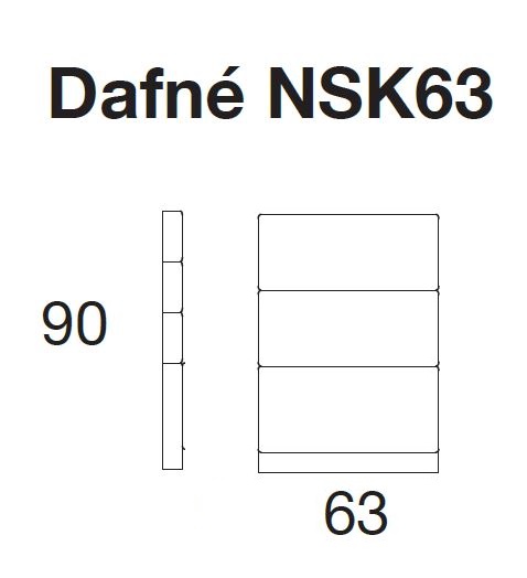NSK63 přídavné čelo, 3 pruhy - kůže Prince