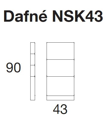 NSK43 přídavné čelo, 3 pruhy - kůže Florida