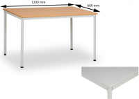 Jídelní stůl 120 x 60 cm deska šedá