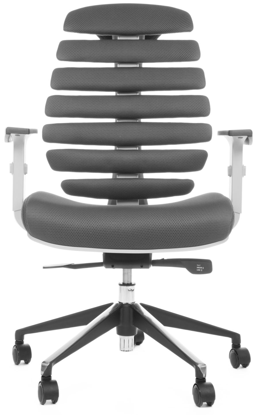 kancelářská židle FISH BONES šedý plast,šedá látka TW12 gallery main image