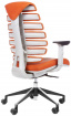 kancelářská židle FISH BONES šedý plast,oranžová látka SH05