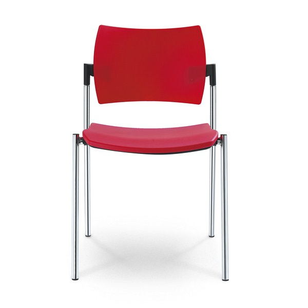 konferenční židle DREAM 110/B-N4 plast, kostra chrom, područky