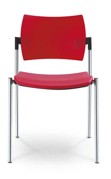konferenční židle DREAM 110/B-N4 plast, kostra chrom, područky gallery main image