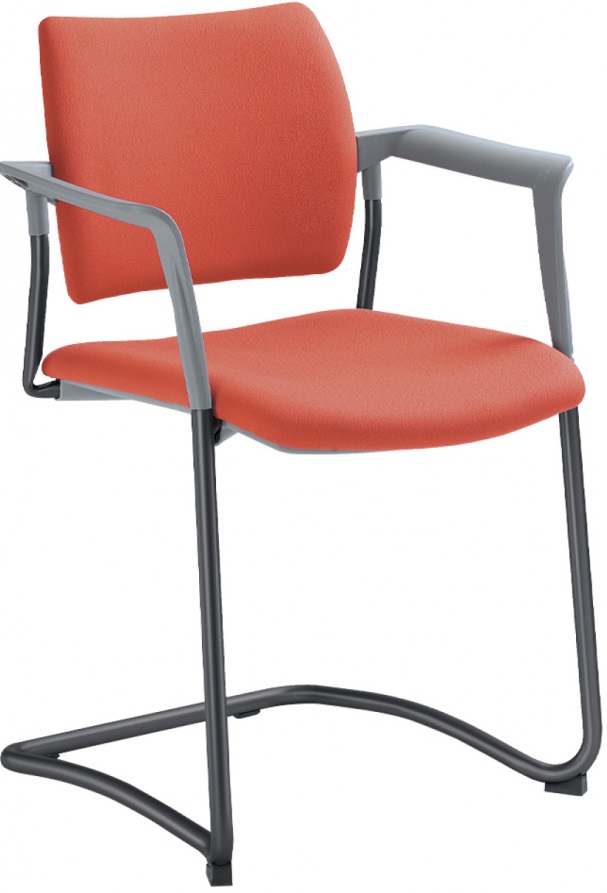 konferenční židle DREAM 131-Z-N1,BR, kostra černá 