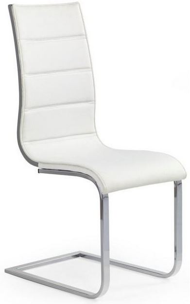 jídelní židle K104 šedá/bílá eko kůže gallery main image