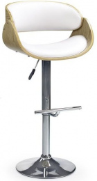 barová židle H43 dub/ bílá