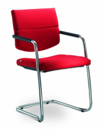Konferenční židle LASER 683-Z-N4, kostra efekt chrom