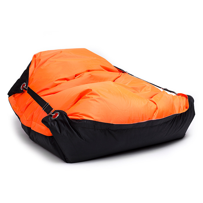 Sedací pytel Omni Bag Duo s popruhy Fluorescent Orange-Black 181x141