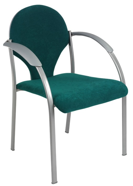 židle NEON šedý plast, šedé područky gallery main image