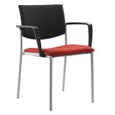 Konferenční židle SEANCE 090-N2 BR-N1, kostra šedá