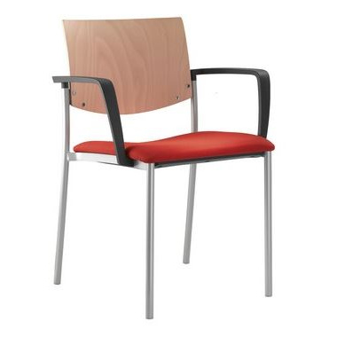 Konferenční židle SEANCE 091-N2 BR-N1, kostra šedá