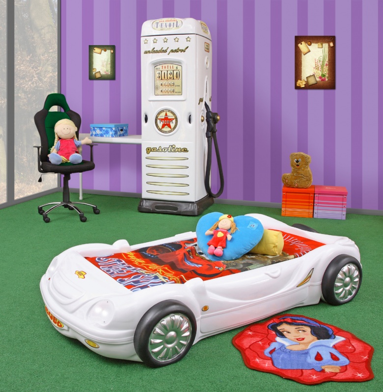 dětská auto postel BOBO bílá gallery main image