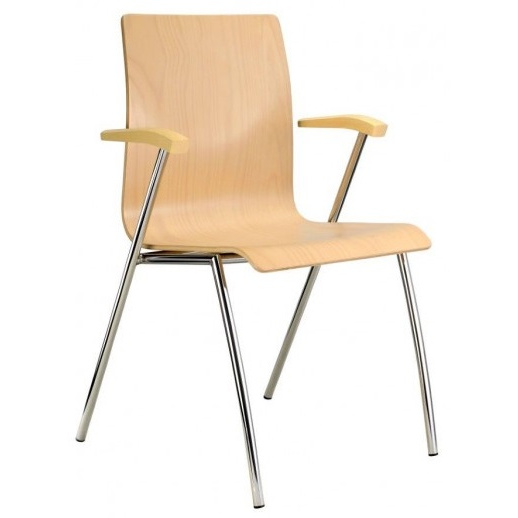 konferenční židle IBIS dřevěná s područkami 