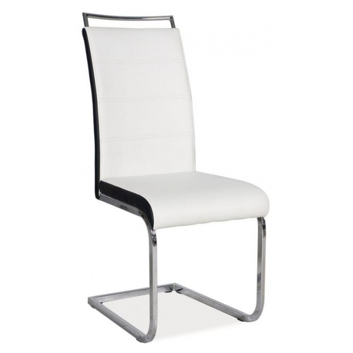 Jídelní židle H441 Ekokůže černá / bílá