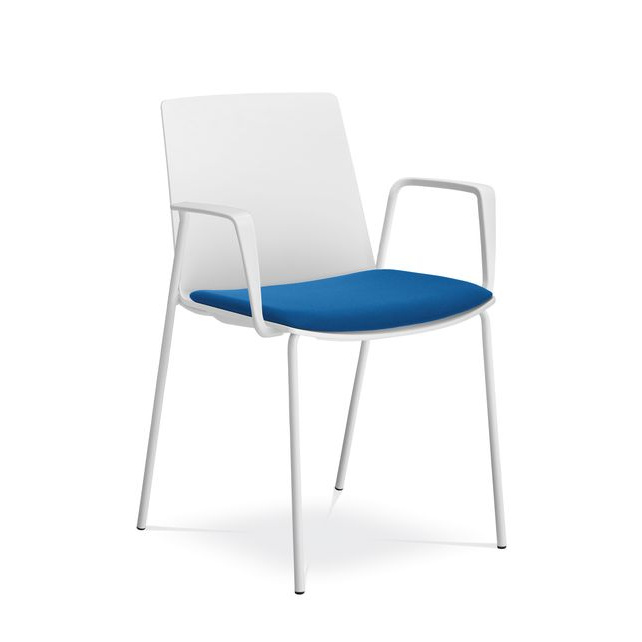 Konferenční židle SKY FRESH 052-N4/BR-N0, područky bílé