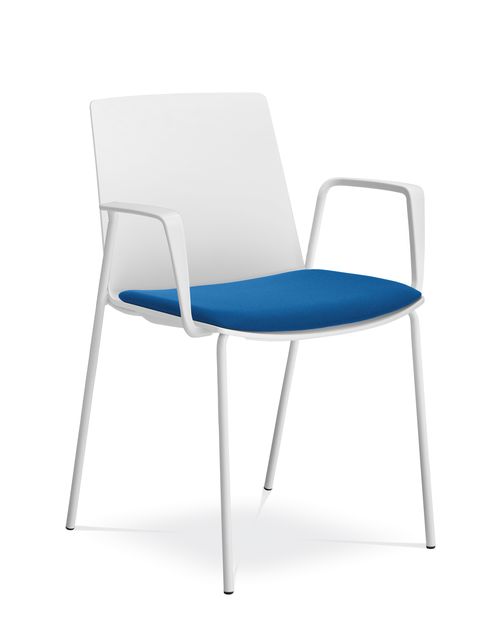 Konferenční židle SKY FRESH 052-N4/BR-N0, područky bílé gallery main image