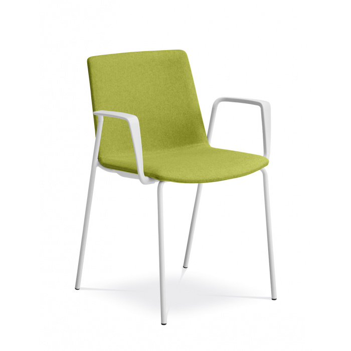 Konferenční židle SKY FRESH 055-N4/BR-N0, bílé područky