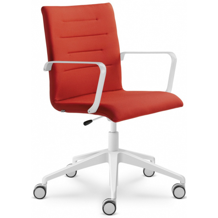Kancelářská židle OSLO 227-F80-N0, kříž a područky bílé