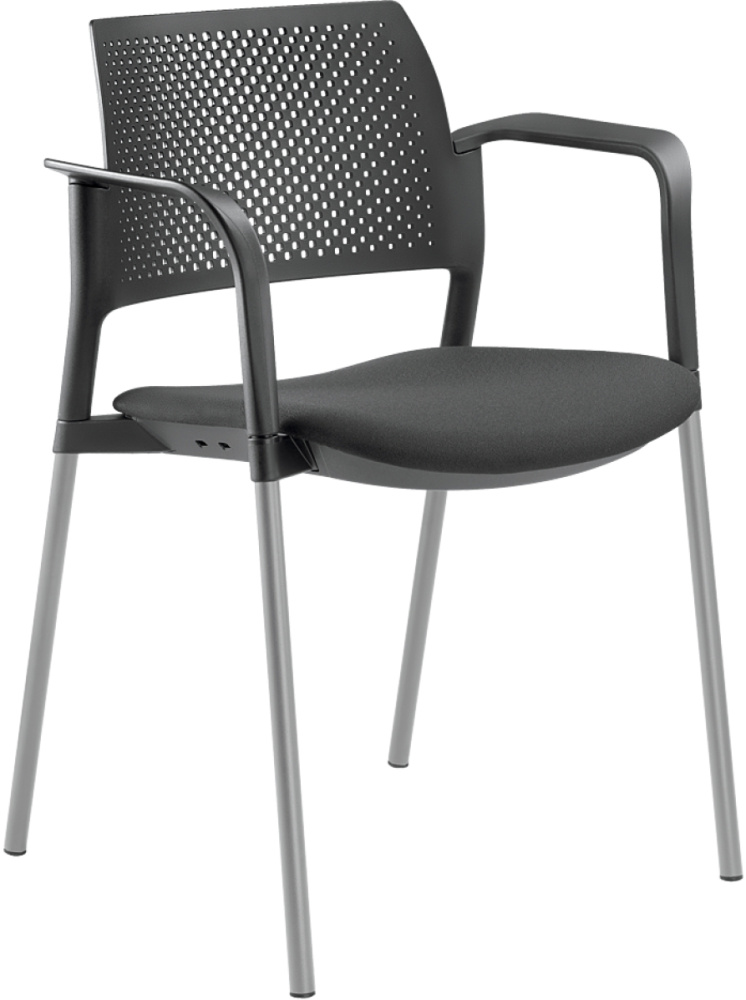 konferenční židle DREAM+ 100BL-N2,BR, kostra šedá gallery main image