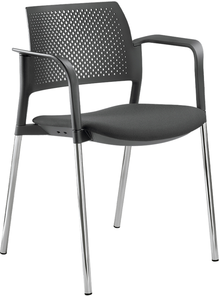 konferenční židle DREAM+ 100BL-N4,BR, kostra chrom gallery main image